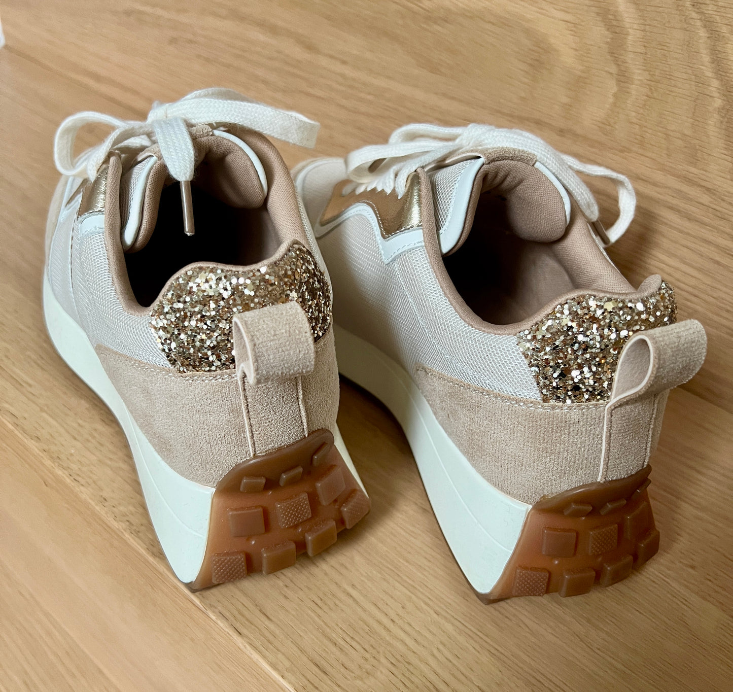 Sneakers nude strass